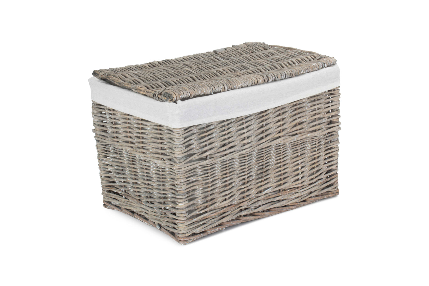 19" GREY WASH STORAGE HAMPER
