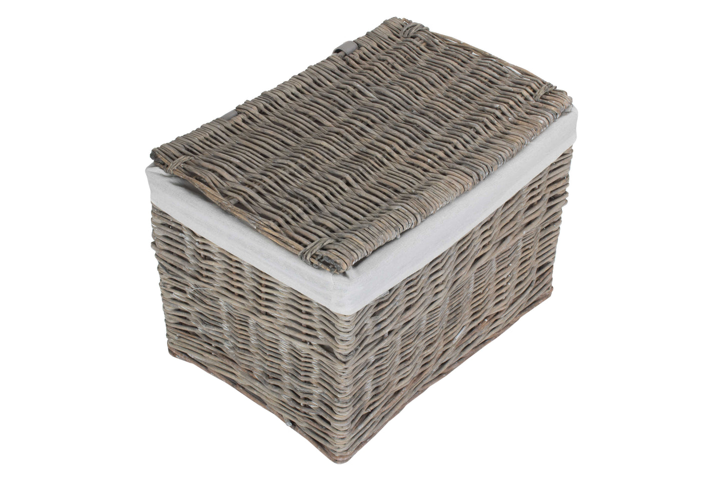 19" GREY WASH STORAGE HAMPER