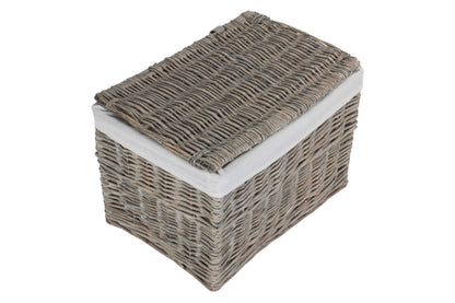 19" GREY WASH STORAGE HAMPER