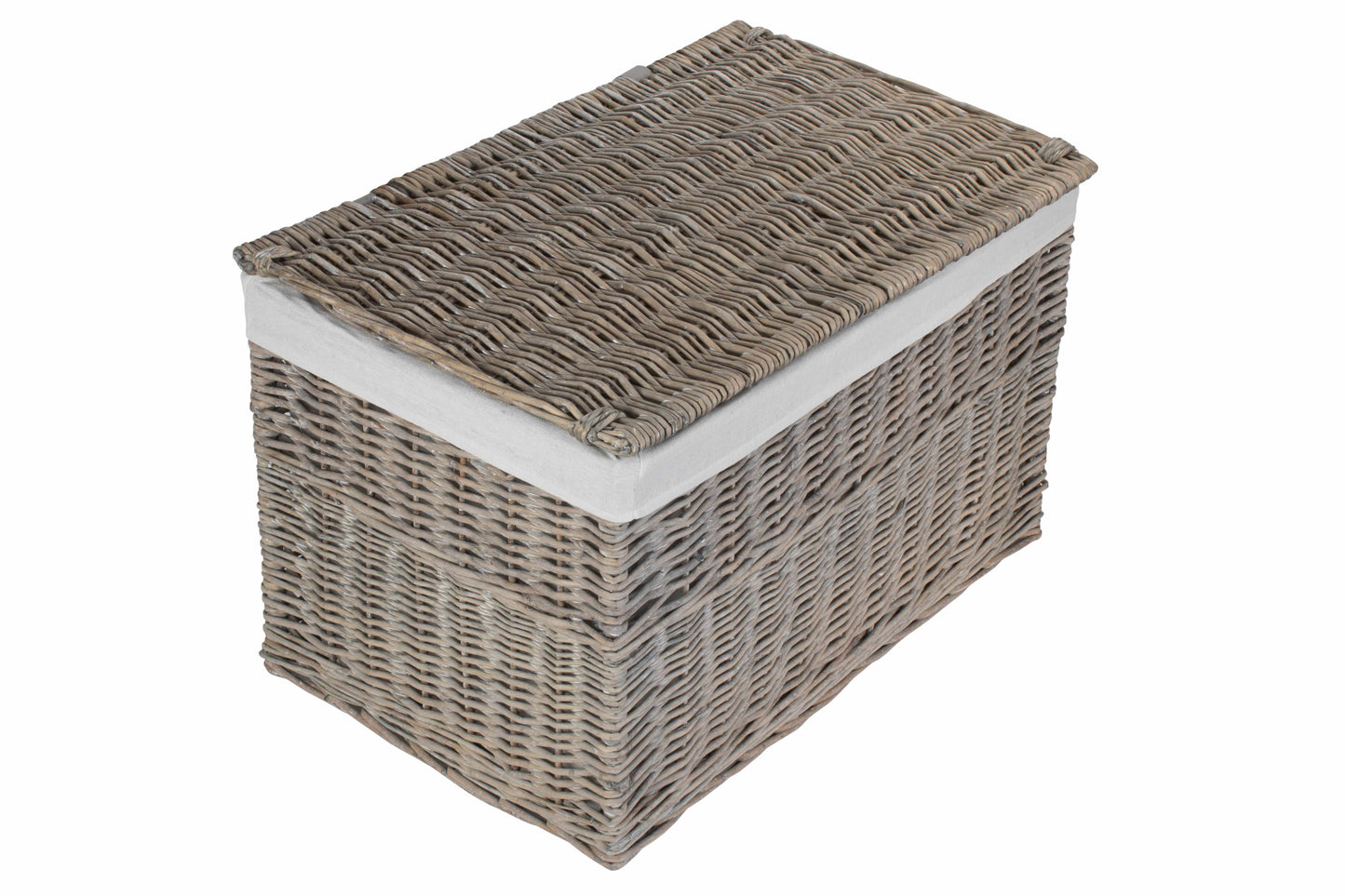 28" GREY WASH STORAGE HAMPER