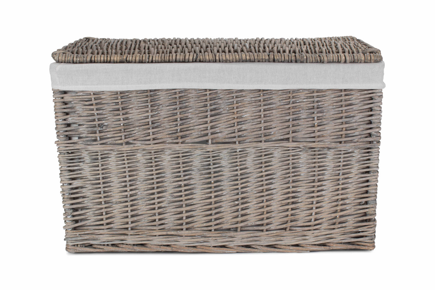 28" GREY WASH STORAGE HAMPER