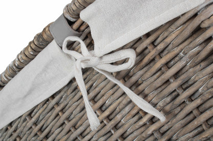 28" GREY WASH STORAGE HAMPER