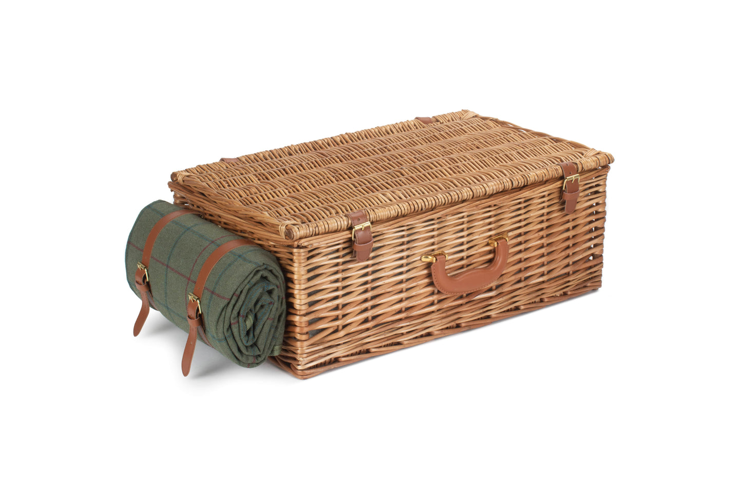 DELUXE GREEN TWEED 4 PERSON HAMPER
