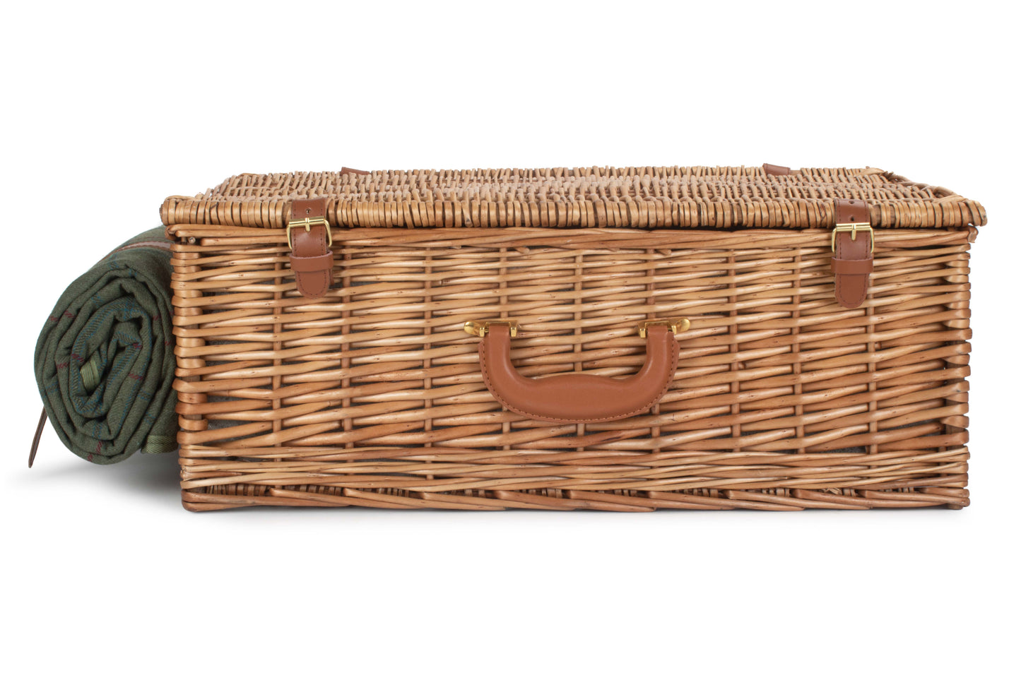 DELUXE GREEN TWEED 4 PERSON HAMPER