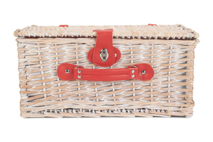 RED & WHITE GINGHAM 2 PERSON FITTED HAMPER