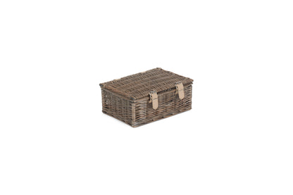 10" ANTIQUE WASH WILLOW HANDLE HAMPER