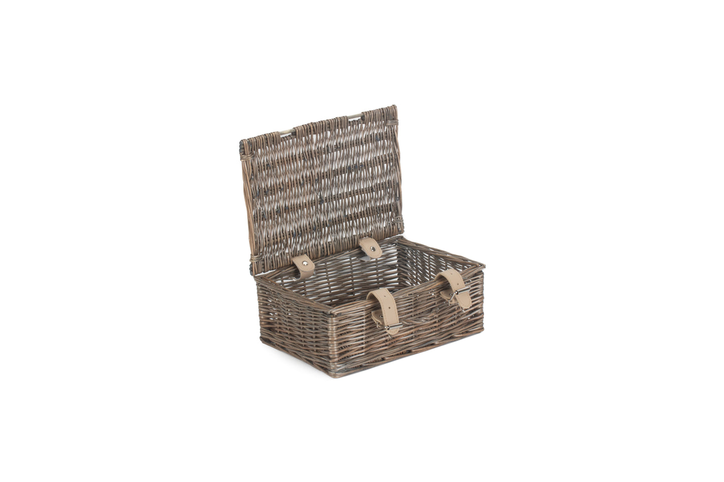 10" ANTIQUE WASH WILLOW HANDLE HAMPER