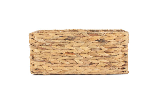 SMALL WATER HYACINTH STORAGE BASKET with HEART CUT-OUT SIZE 2