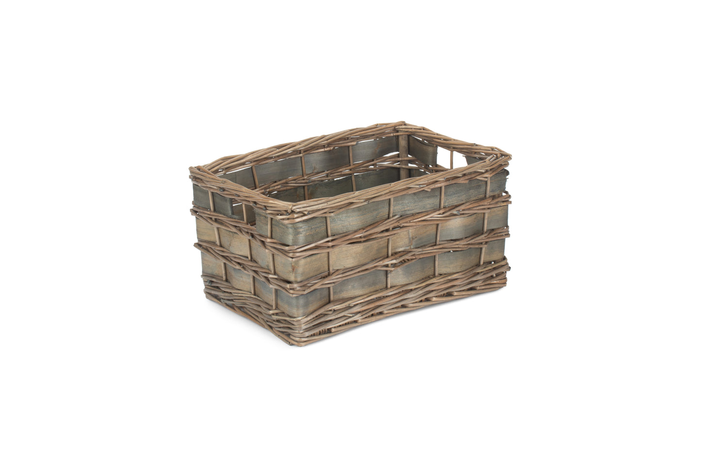 MEDIUM GREY SCANDI STORAGE BASKET - UNLINED