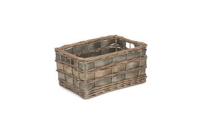 MEDIUM GREY SCANDI STORAGE BASKET - UNLINED