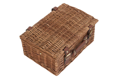 2 PERSON GREEN TWEED CLASSIC PICNIC HAMPER