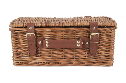 2 PERSON GREEN TWEED CLASSIC PICNIC HAMPER