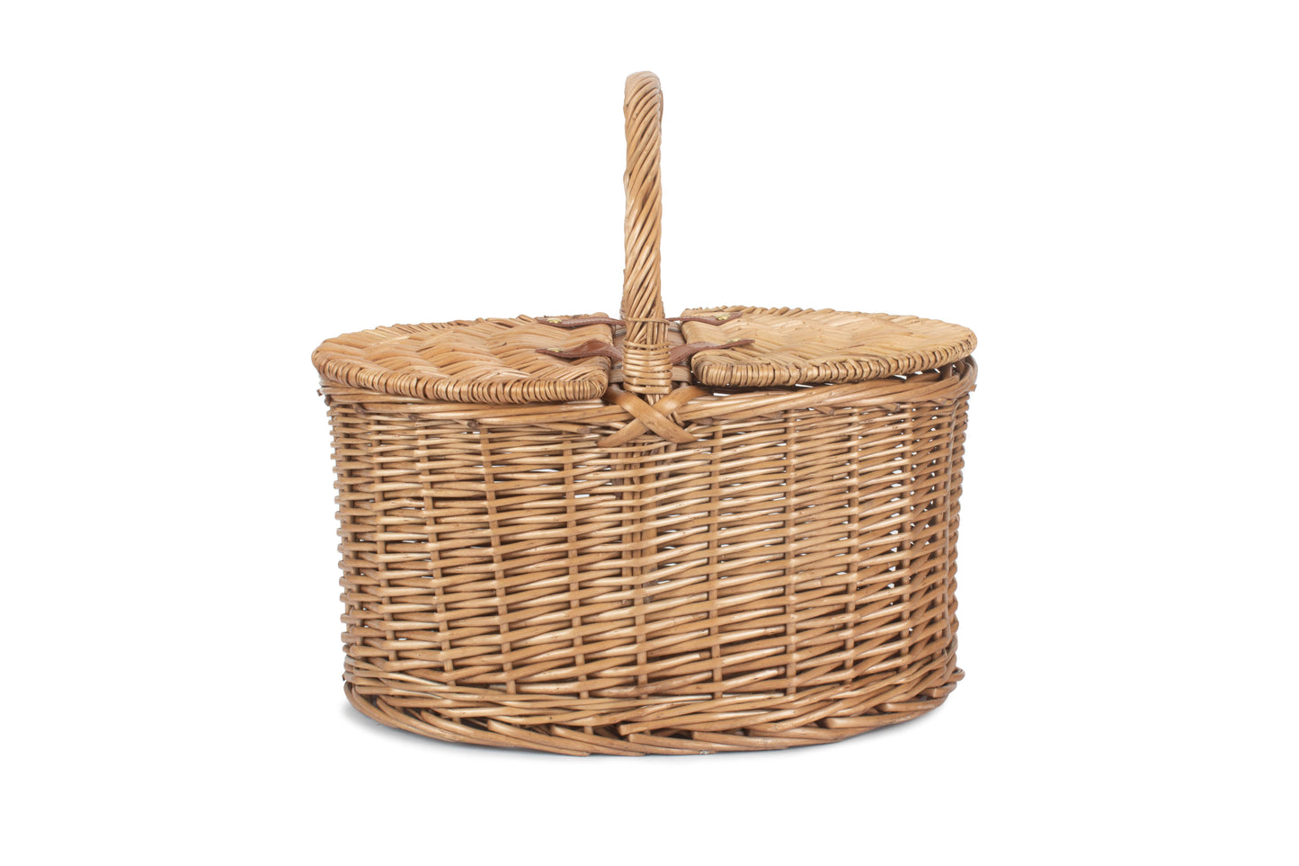 LIGHT STEAMED OVAL LIDDED HAMPER