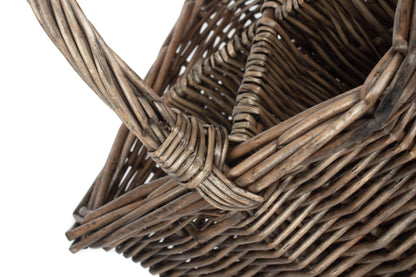 ANTIQUE WASH SQUARE 4 SECTION CUTLERY BASKET