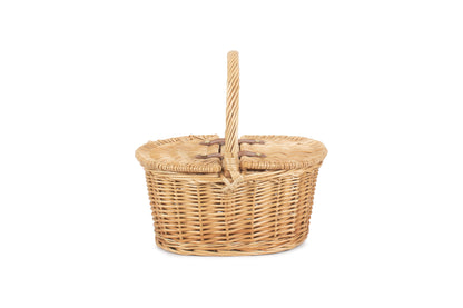 CHILD'S OVAL LIDDED HAMPER