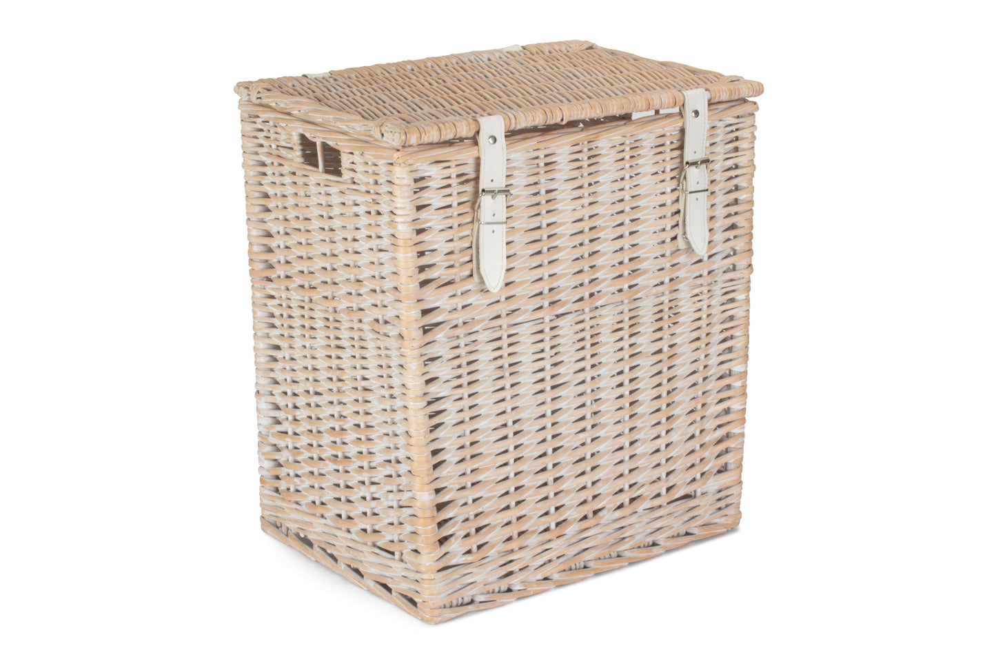 SIZE 1 - WHITE WASH VINTNER STORAGE HAMPER