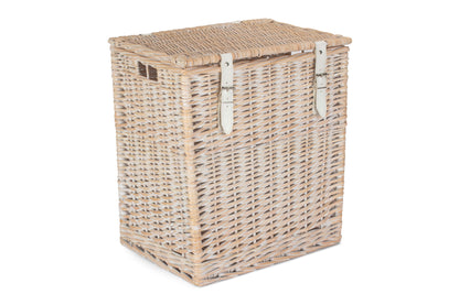 SIZE 1 - WHITE WASH VINTNER STORAGE HAMPER