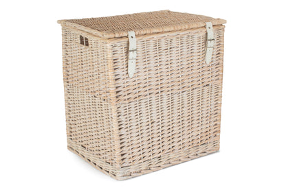 SIZE 2 - WHITE WASH VINTNER STORAGE HAMPER