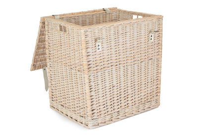 SIZE 2 - WHITE WASH VINTNER STORAGE HAMPER