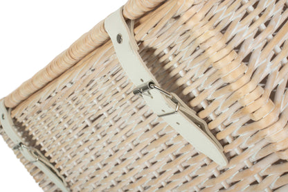SIZE 2 - WHITE WASH VINTNER STORAGE HAMPER