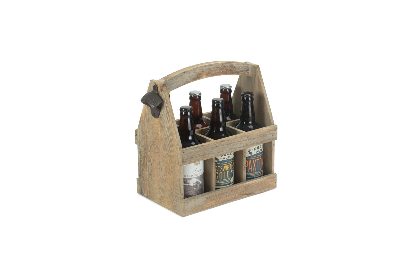 OAK EFFECT 6 BEER BOTTLE CARRIER