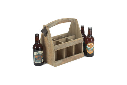 OAK EFFECT 6 BEER BOTTLE CARRIER