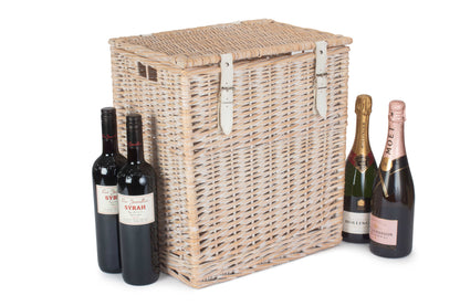 SIZE 1 - WHITE WASH VINTNER STORAGE HAMPER