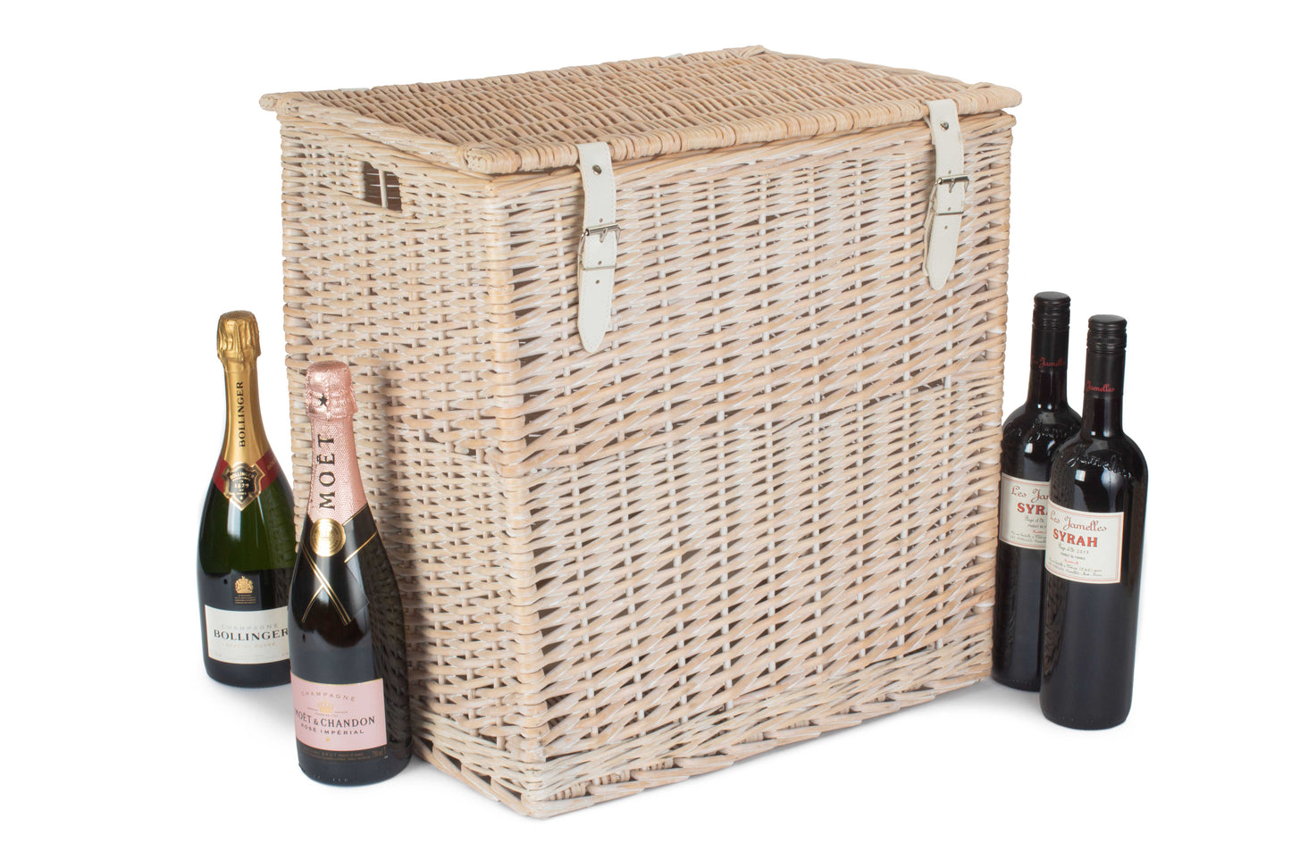 SIZE 2 - WHITE WASH VINTNER STORAGE HAMPER