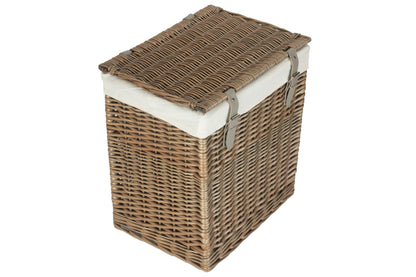 SIZE 1 - BOUTIQUE ANTIQUE WASH STORAGE LAUNDRY HAMPER with LINING