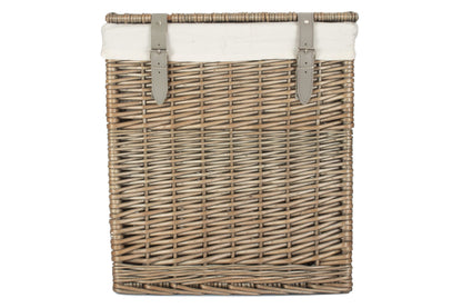 SIZE 1 - BOUTIQUE ANTIQUE WASH STORAGE LAUNDRY HAMPER with LINING