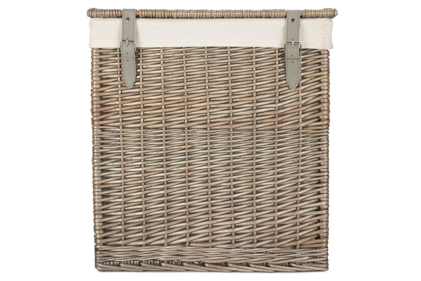 SIZE 2 - BOUTIQUE ANTIQUE WASH STORAGE LAUNDRY HAMPER with LINING