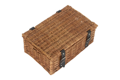 14 inch EMPTY WICKER HAMPER BASKET - DOUBLE STEAMED - UNLINED