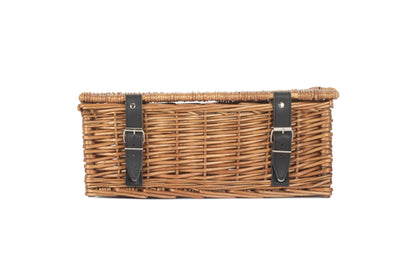 14 inch EMPTY WICKER HAMPER BASKET - DOUBLE STEAMED - UNLINED
