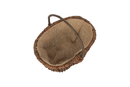 SMALL OVAL UNPEELED WILLOW GARDEN TRUG