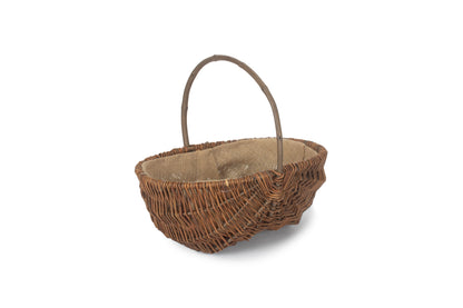 LARGE OVAL UNPEELED WILLOW GARDEN TRUG