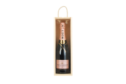 SINGLE BOTTLE WOODEN BOX with CLEAR ACRYLIC SLIDING LID