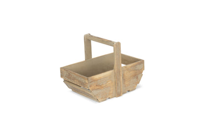 MEDIUM OAK EFFECT WOODEN TRUG