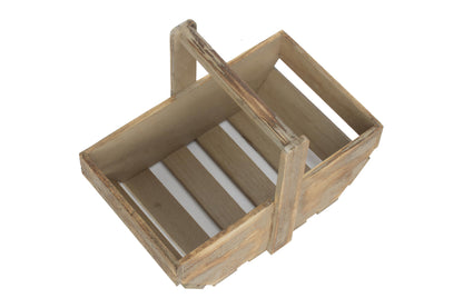 MEDIUM OAK EFFECT WOODEN TRUG