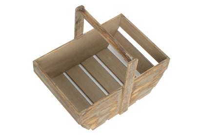 LARGE OAK EFFECT WOODEN TRUG