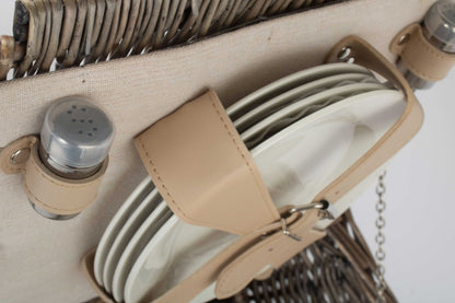 DOUBLE LIDDED 4 PERSON PICNIC HAMPER