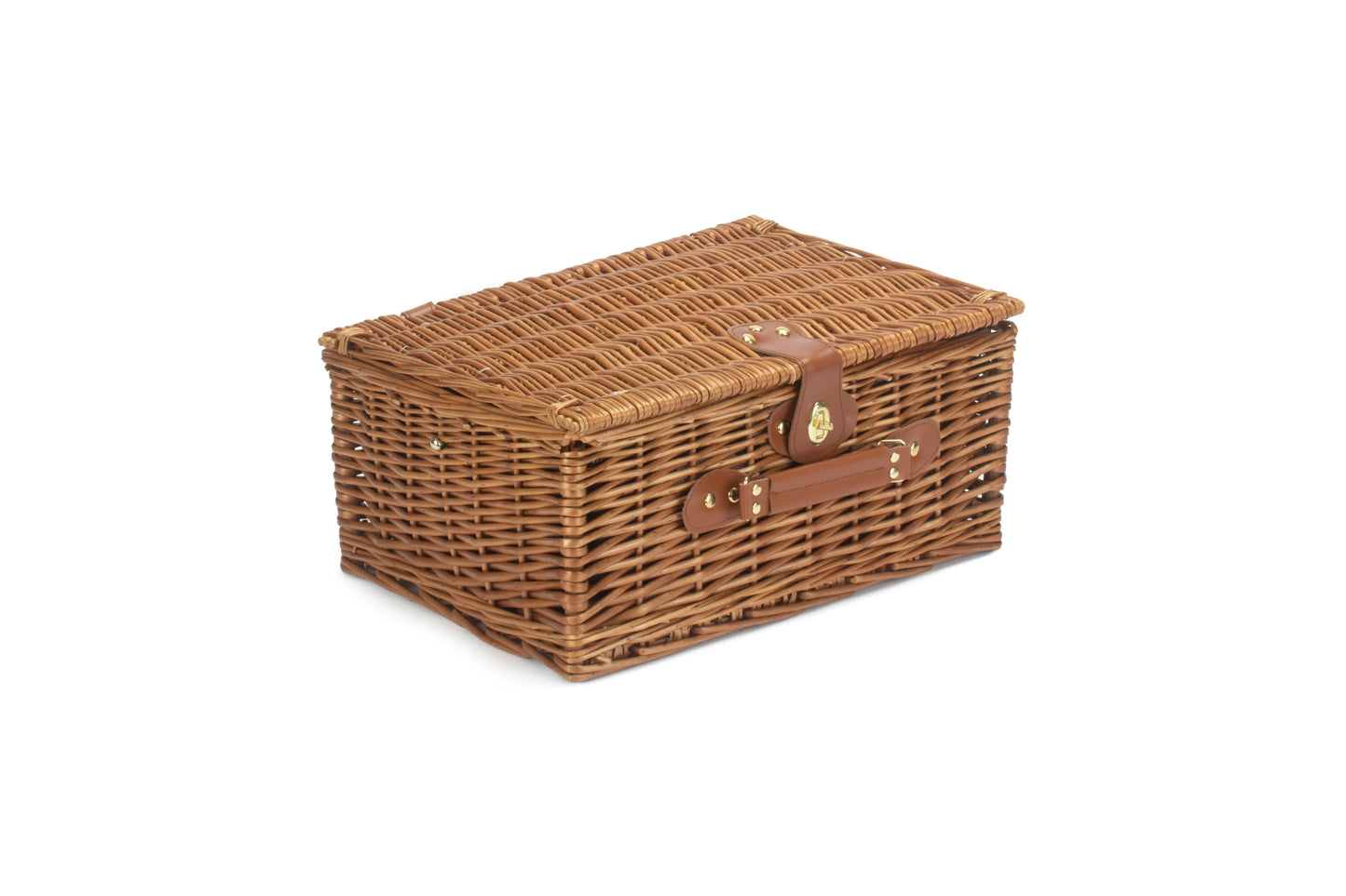 2 PERSON BLUE TWEED HAMPER