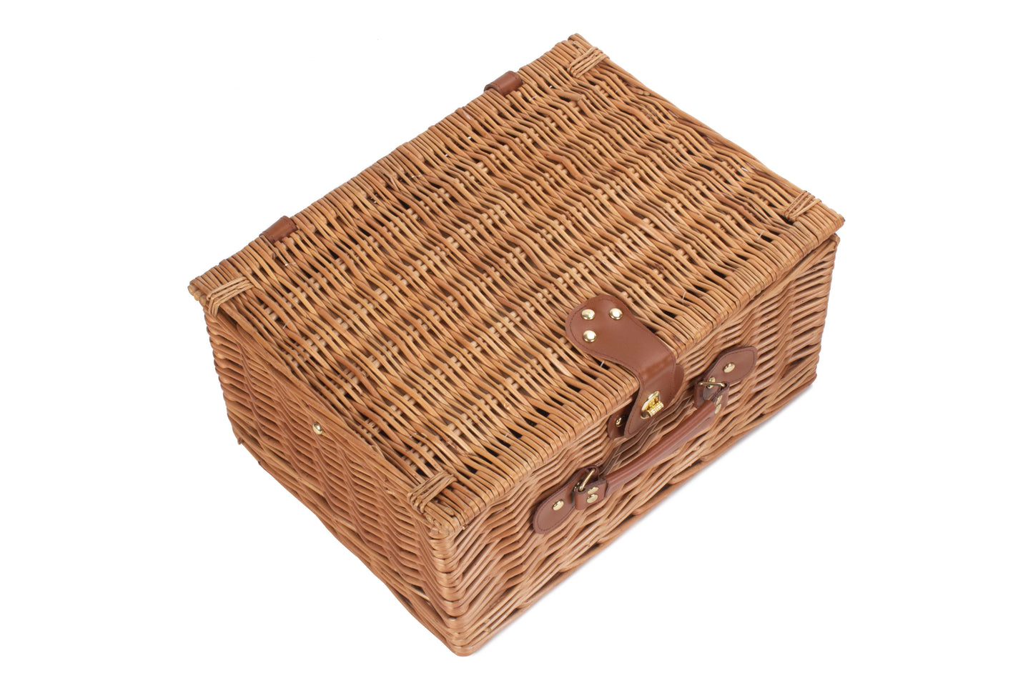 2 PERSON BLUE TWEED HAMPER