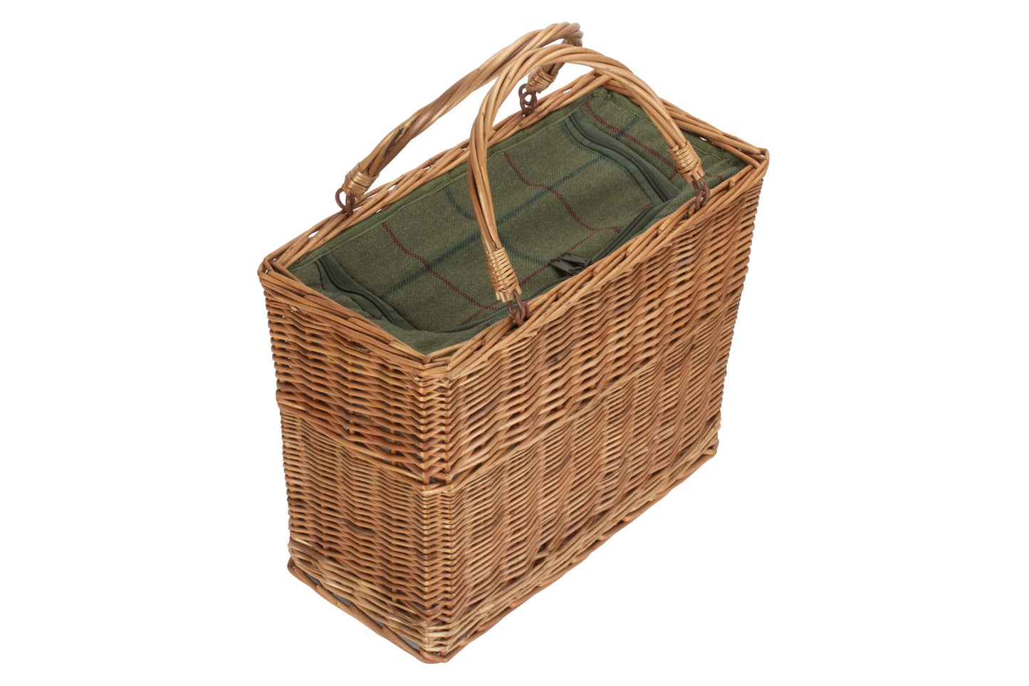 GREEN TWEED COOLER BASKET