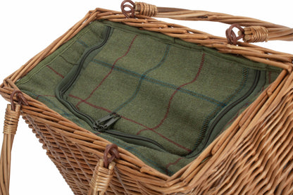 GREEN TWEED COOLER BASKET