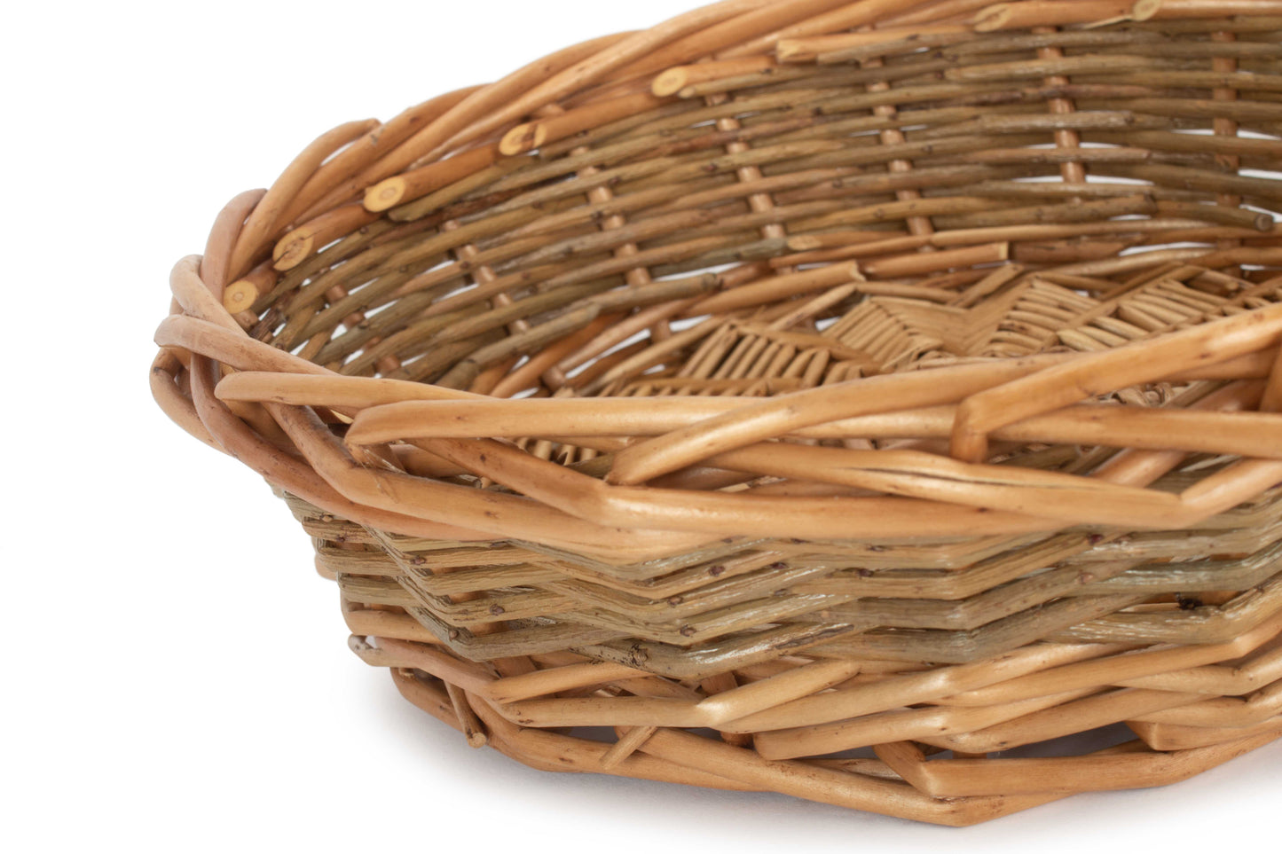 MEDIUM UNPEELED WILLOW ROUND TRAY