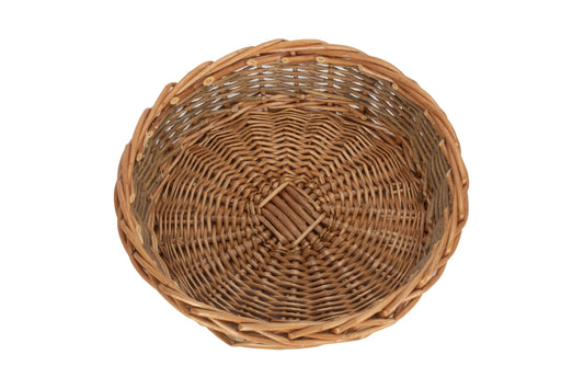 LARGE UNPEELED WILLOW ROUND TRAY