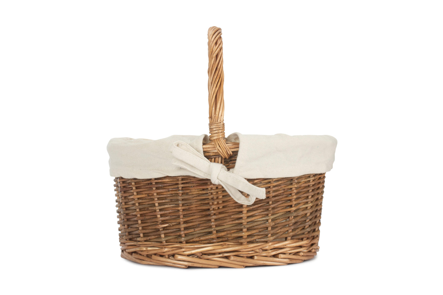 CHILD'S COUNTRY OVAL SHOPPER with WHITE LINING