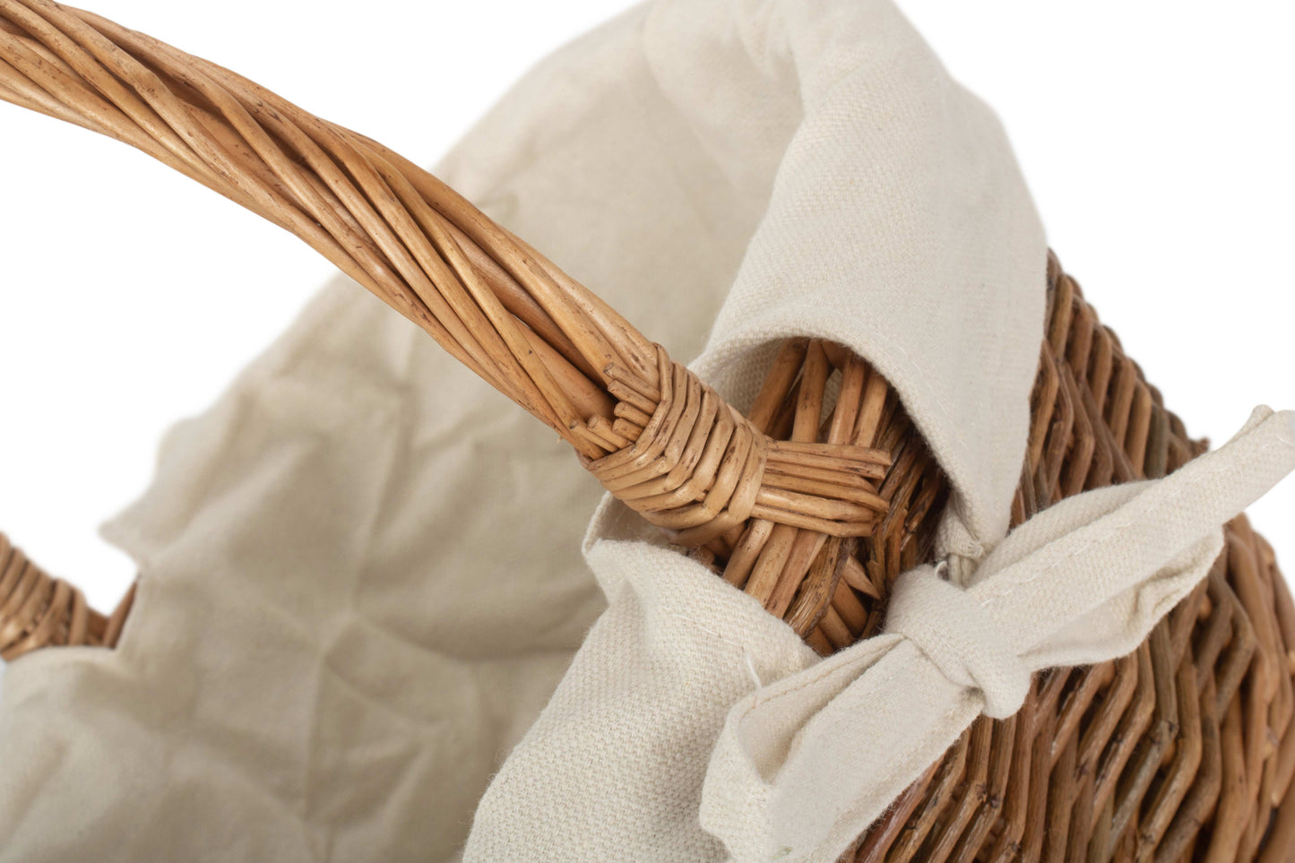 CHILD'S COUNTRY OVAL SHOPPER with WHITE LINING