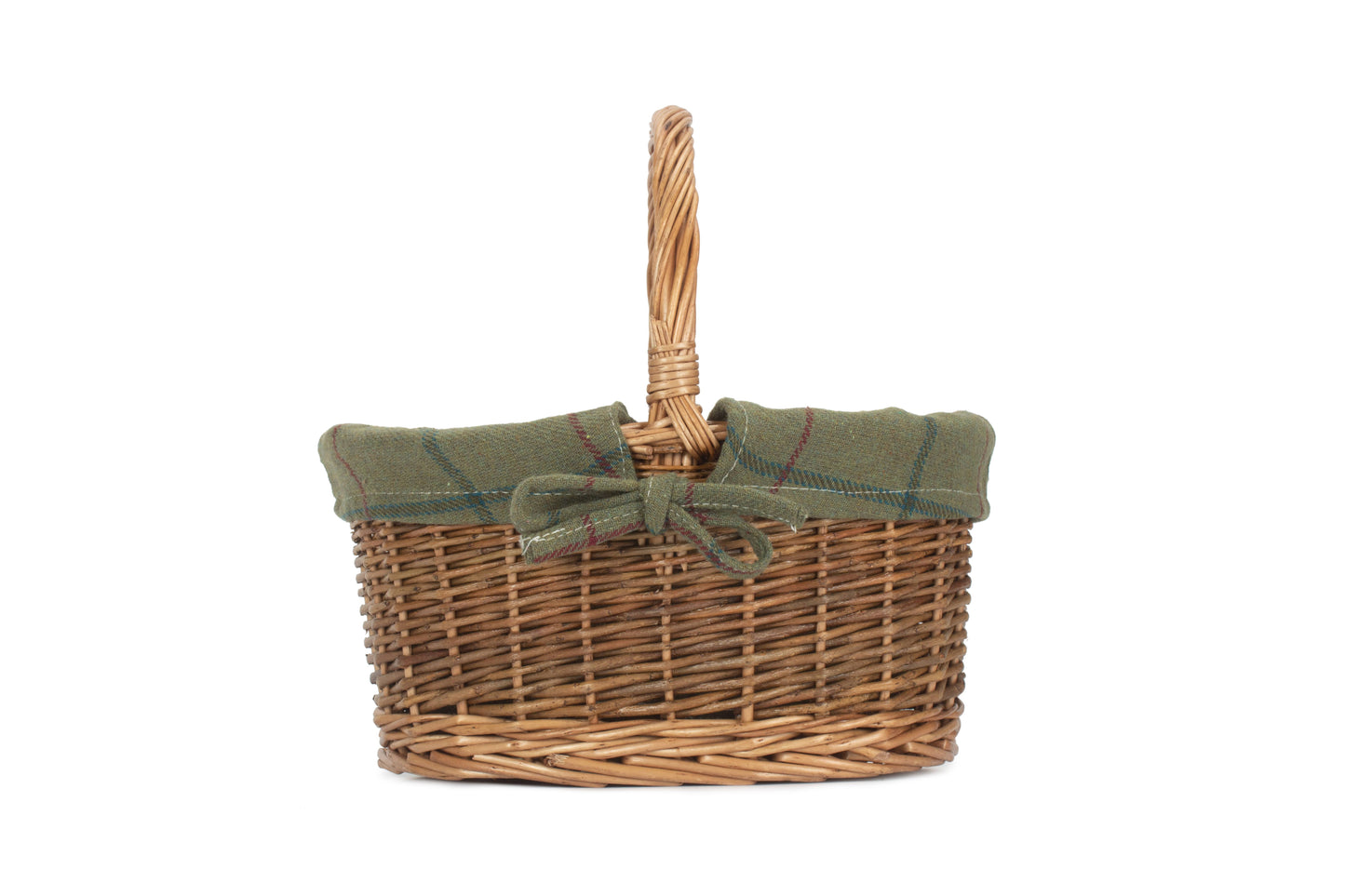 CHILD'S COUNTRY OVAL SHOPPER with GREEN TWEED LINING