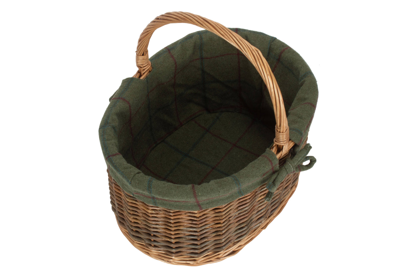 COUNTRY OVAL SHOPPER with GREEN TWEED LINING